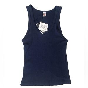 Fred Segal Re/Done Hanes Navy Blue Tank Women size Medium